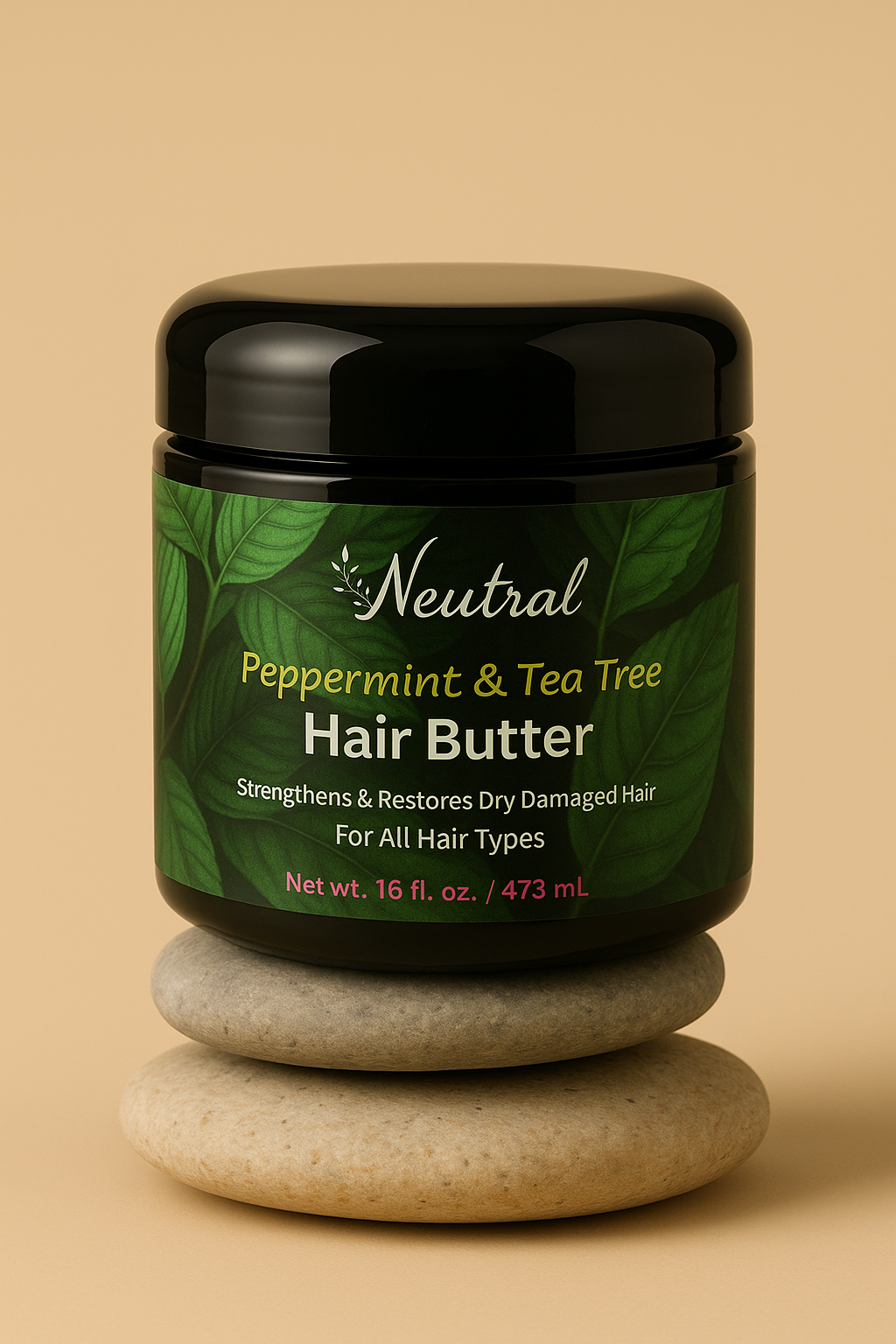 Neutral Peppermint & Tea Tree Hair Butter – 16 oz