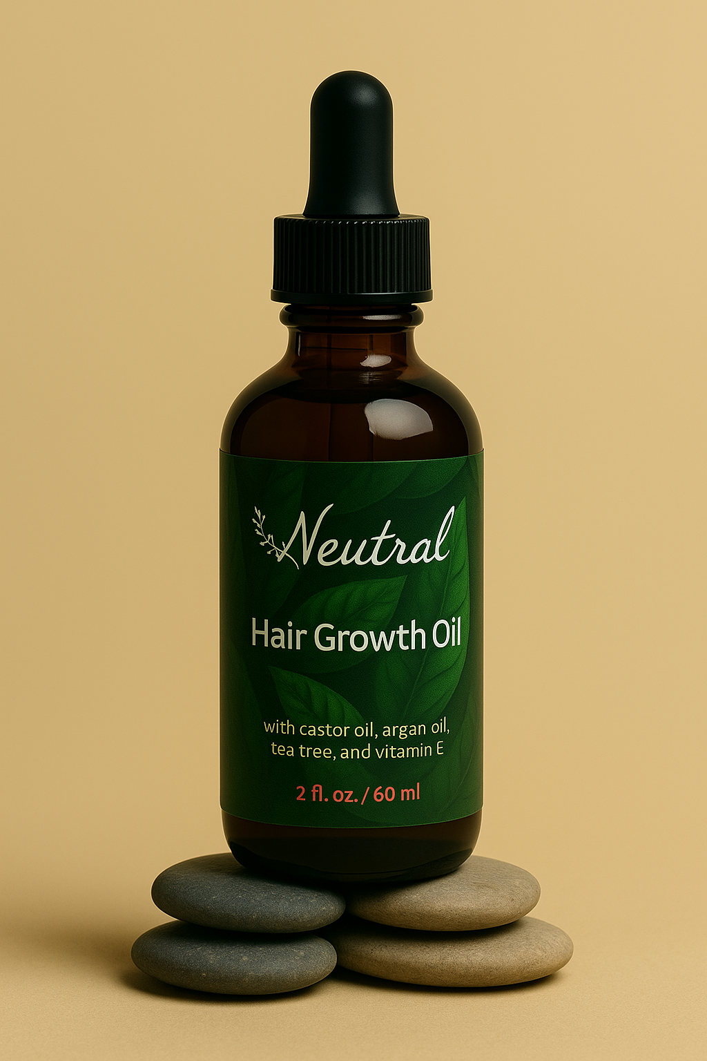 Neutral Hair Growth Oil – Natural Strength & Shine (2 fl. oz.)