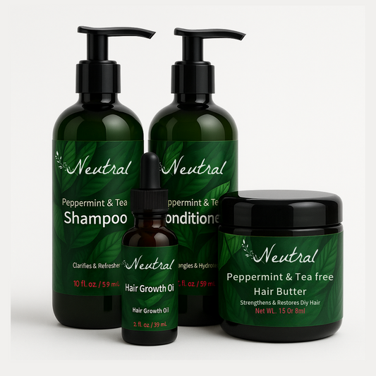 Neutral Peppermint & Tea Haircare Collection – Complete 4-Step System